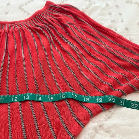 Double Zero Coral & Gray Striped Knit Top Women's Size Medium - Picture 8 of 10
